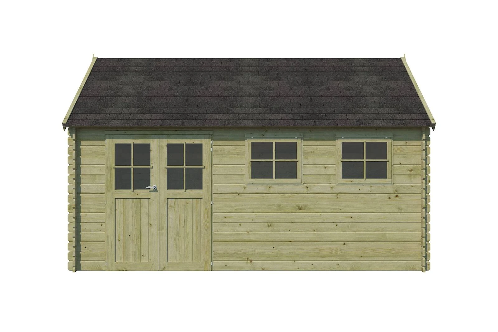 Woodlands Blokhut Gloucester XL Groen Geïmpregneerd 505 x 295 cm - Afbeelding 4